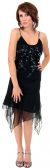 Main image of Asymmetric Sequin Beaded Formal Dress with Floral Print